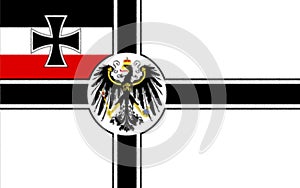 Glossy glass Flag of Kaiserliche Kriegsflagge 1892Ã¢â¬â1903 photo